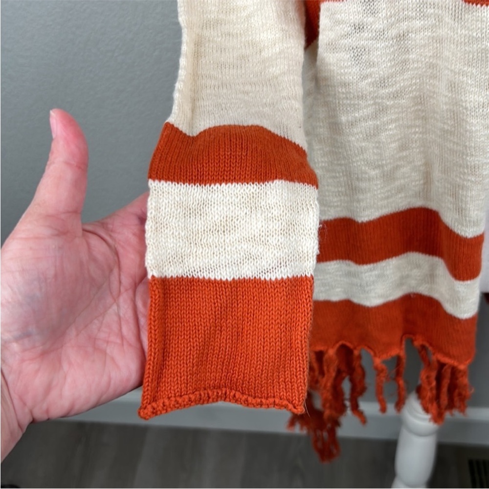 Forever 21 Orange and Cream Striped Cardigan - Picture 4 of 8